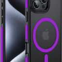 Strong Magnetic for iPhone 16 Pro Max case [10Ft Military-Grade Protection] Compatible with fit MagSafe Shockproof Slim Thin Cover case for iPhone 16 Pro Max 6.9 inch, Bumper Purple
