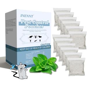 12 Pack Indoor Pest Control Pouches - Silverfish Repellent for Home, Ant/Spider/Cockroach/Mouse Defense, Natural Insect Repellent Pouches,Long-Lasting Pest Prevention