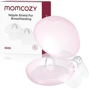Momcozy Nipple Shield, Floral Contact Nipple Shield for Breastfeeding Moms with Flat or Inverted Nipples (24mm)