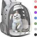 Henkelion Bubble Carrying Bag for Small Medium dogs Cats, Space Capsule Pet Hiking backpack, Airline Approved Travel carrier - Grey