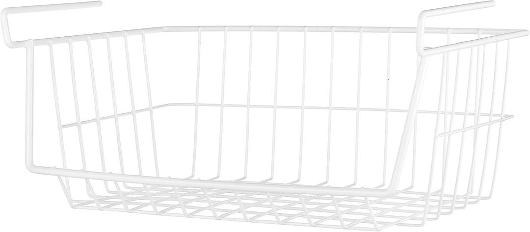 Whitmor White Wire Shelf Basket