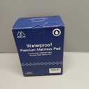 Padded Queen Mattress Protector, Breathable Waterproof Mattress Pad Cover Fitted Deep Pocket 8"-21", Soft Noiseless Mattress Cover Washable Cooling for Home Hotel Bedroom, White