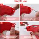 2 x Fine Stitch Gun for Clothes, Stitch Gun Quick Clothing Fixer with 2 Needles & 5000 Micro Fasteners(2500 Black & 2500 White),Tagging Gun, Hemming Gun Red