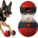 BSISUERM Dog Food Dispensing Puzzle Toy Adjustable Treat Dispenser Slow Feeder Pet Interactive Chase Toy Dog Enrichment Ball for  Dogs to Keep Them Busy, Extra Large