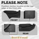 BestEvMod 4PCS Door Organizer Tray Compatible with 2026 Model Y Juniper Refresh Accessories Anti-Slip Easy to Clean Set of 4 Front & Rear Door Side Pocket Storage Box Insert Tray (Full-Wrap)