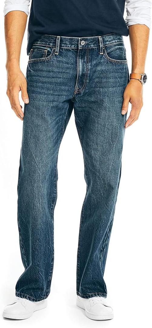 Nautica Men's Loose Fit Denim Jean (34W x 34L, Sea Lake Wash)
