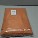 NICETOWN 100% Absolutely Blackout Linen Curtains with Thermal Insulated Liner, Terracotta, 52" Wide, 2 Panels, 84 inches Long Drapes, Grommet Retro Linen Curtains Vertical Drapes Privacy for Bedroom