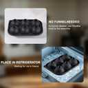 4 x 6-Cavity Round Ice Cube Tray - Durable Silicone Mold for Perfectly Round Ice Cubes, Ideal for Cocktails, Whiskey, and Beverages (Black)