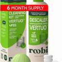 Nespresso Compatible Vertuo Cleaning & Descaling Kit. Includes 1 Bottle of Descaling Solution, 6 Cleaning Tablets and 1 Reusable Pod. Carbon Neutral Vertuoline Maintenance Kit. 6 Month Supply.