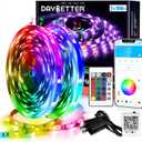 DAYBETTER Led Strip Lights Smart with App Control Remote, 2835 RGB for Bedroom, Music Sync Color Changing for Room Party 200 ft (2 Rolls of 100 ft)