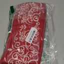 Tenceur Christmas Table Runner 13 x 72 Inch Embossing Floral Anaglyph Red Velvet Table Runner Seasonal Winter Xmas Holiday Kitchen Dining Decoration for Indoor Outdoor Home Birthday Decor (Modern)