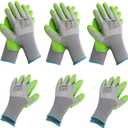 WORKPRO 6 Pairs Garden Gloves, Work Glove with Eco Latex Palm Coated, Working Gloves for Weeding, Digging, Raking and Pruning, (L)