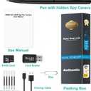 1080P Mini Camera Pen 32GB Security Cam Nanny Camera with Loop Recording for Indoor and Home, No WiFi