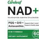 NAD+ Supplement 300mg,Liposomal NAD Boost with PQQ,Astaxanthin,Folic Acid,Vitamin E,High Purity NAD Supplement for Anti-Aging,Cell Longevity,Energy Metabolism-60 Capsules,2 Month Supply