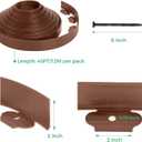 2-Inch x 80 FT Landscape Edging Border with 125 Spikes, Garden Edging Border Lawn Edging Kit, Plastic Edging for Landscape Flexible for Garden Flower Beds Lawn Yard Pathway (Brown)