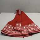 Dremisland Christmas Tree Skirt, Knitted Snowflake and Xmas Tree Pattern Thick Heavy Yarn Knit for A Warm Xmas Holiday Decoration (48inch/122cm, Red)