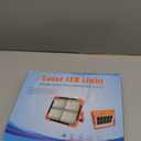 100W LED Solar Work Light, 466 LED 10000LM Magnetic Worklight with 5 Modes, 12000mAh Battary Rechargeable, IP66 Waterproof Portable Solar Outdoor Working Light for Emergency, Repair, Camping