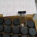 Clear Glass Vial 20pcs with white, leak-proof Glass Bottle Sealed Sample Vials