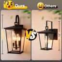 Kalium Modern Outdoor Wall Sconce Fixture 20 1/2", Matte Black, 3-Light Exterior Wall Mount Lighting with Clear Glass Panels for House Porch Patio Outside Deck Garage Yard Front Door Garden Home, 9.75*10.5*20.25 in