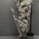 6FT Artificial Cherry Blossom Tree, Lifelike White Cherry Plant in Pot for Indoor, Garden, Office, Wedding & Party Decoration