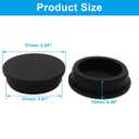 5Pcs Silicone Rubber Plug for 2 Inch Round Holes, Black Waterproof Flexible Rubber Stopper Seal Button Plugs Tube Pipe End Caps Sink Overflow Bathtub Jet Covers