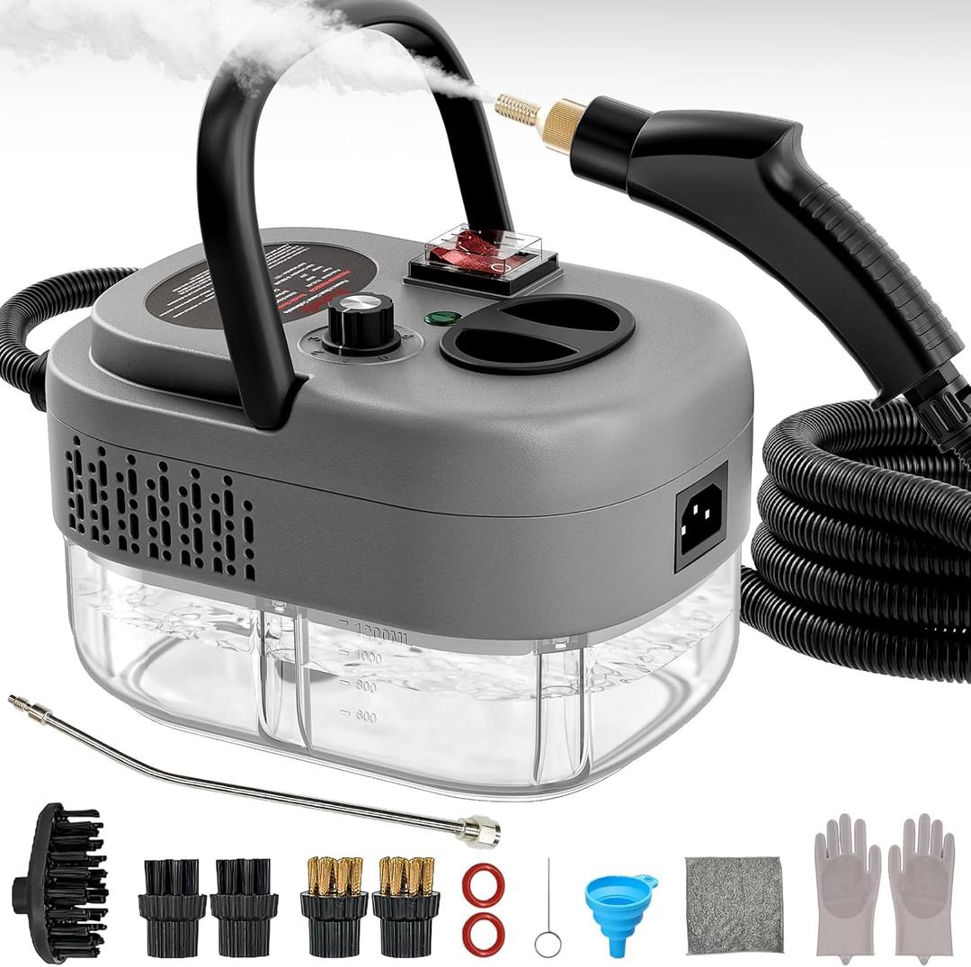 Steam Cleaner,15s Heat-Up,1.4L Tank,Steamer for Cleaning with 10 pcs Accessories,Multi-2500W High Temperature and Pressure handheld steamer,Steam Clea (4-02Gary)