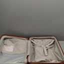 Carry On Luggage 22x14x9 Airline Approved, FLO5 Expandable Polycarbonate Suitcase with Front Pocket (FX-Core, Brown-Black, 20 Inch)