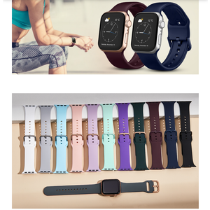 Sport Band Compatible , Soft Silicone Wristbands Strap with Classic Clasp for iWatch Series 10 9 SE 8 7 6 5 4 3 2 1 for Women Men, Black