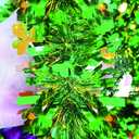 66 Ft St.Patrick's Day Tinsel Garland 2Pcs Green with Shamrock Saint Patricks Day Decorations for Saint Patrick's Day Party Decor Shiny Hanging Clover Green Tinsel Garland