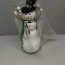 Christmas Light-up Snowman Figurines Decorations- Perfect Indoor Home Decorations and Gifts for Women, Friends and Kids (Pointy-hat_ Snowman)