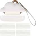 7 x Portable Mini Lint Roller, Travel Size Lint Roller with 150 Sheets Refillable, Reusable Pet Hair Remover for Clothes (White)