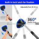 desin Windshield Cleaning Tool, Car Window Cleaner Windshield Cleaner with 4 Reusable and Washable Microfiber Pads and Extendable Handle Auto Inside Glass Wiper Kit