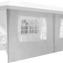 10'x30' White Outdoor Gazebo Canopy Tent Canopy Wedding Party Tent Waterproof Camping Gazebo BBQ Shelter Pavilion 8 Removable Walls -8