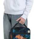 Galaxy Pizza Capybara Lunch Bag for Mens Womens Insulated Reusable Lunch Box with Adjustable Shoulder Strap