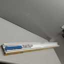 ZSHINE Heavy-Duty Curtain Conjoined Double Track rails Ceiling Mounting for Living Room Bedroom Room Divider (White 9.5ft)