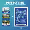 50 Pack Instant Ice Cold Pack (6 x 4.5) - Disposable Instant Ice Packs for Injuries | Cold Compress Ice Pack for Pain Relief