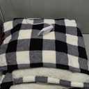 Sunbeam Electric Heated Fleece Throw, 60 x 70 IN. White/Black Plaid