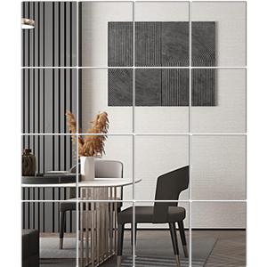 Delma Home Gym Mirrors, 12''x 10'' Glass Wall Mirror Tiles (16 PCS), Large Full Body Mirror for Home Gym, Bedroom, Door,Bathroom, Frameless Mirror Tiles (Glass - 12'' x 10'' - 16PCS) (12''x10''-16PCS) Delma Home Gym Mirrors, 12''x 10'' Glass Wall Mirror Tiles (16 PCS), Large Full Body Mirror for Home Gym, Bedroom, Door,Bathroom, Frameless Mirror Tiles (Glass - 12'' x 10'' - 16PCS) (12''x10''-16PCS)
