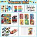 BenLouis 84Pcs Race Car Party Favors Racing Theme Coloring Books Crayons Sticker Set Bulk for Kids Fast Racecar Wheels Birthday Goodie Bag Stuffer Classroom Gifts Rewards Craft Pinata Fillers