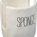 Mud Pie Kitchen Dish Sponge Holder Caddy, Off White