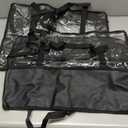 DVD Storage Bags, 2 Pack Blu-ray DVD Storage Cases Holder, Highly Clear Video Game Storage Bags, Plastic Media Organizer Holds Up 70 DVDs, 90 Blu-ray Cases, 120 CDs (Each)