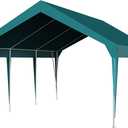 Heavy Duty 13'x20' Carport Canopy - Portable Garage with Waterproof & UV Protection - Durable Outdoor Storage Shed for Cars, Dark Green