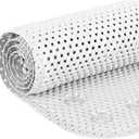Deluxe Bathtub Mat Non Slip, Soft Foam Bath Mats for Bathroom Tub, Bathtub Mat with Drain Holes, Suction Cups- 36 X 17 - White
