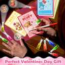 M AMFEOV 36 Pcs Valentines Day Gifts for Kids, Valentines Day Cards School Classroom with Finger Lights