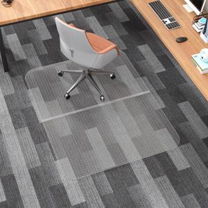 Tonaus Office Chair Mat for Carpet - 48"36" Foldable Carpet Chair Mat - Transparent 2.2mm Thick Floor Protection with Non-Slip Studded for Low Pile Carpets Shiped Flat