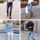 JEMLDL Men's Slim Fit Skinny Stretch Jeans Fashion Dress Casual Tapered Denim Pants with 5 Pockets, Size: 32W x 30L