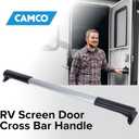 Camco Camper/RV Screen Door Cross Bar - Protects the Screen Door & Allows for Easier Exit from Travel Trailer - Adjusts from 21-5/8-Inches to 28-5/8-Inches (42183)