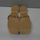Raffia Heels Sandals Summer Beach Flip Flops Heels Square Open Toe Heeled Sandals Dressy Comfortable Slip on Thong Sandal Size 8