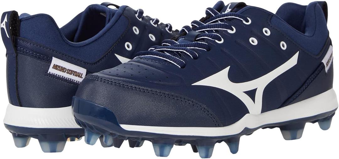 Mizuno mens 9-spike 9 Spike Advanced Finch Elite 5 Womens TPU Molded Softball Cleat, Navy-white, 10.5 US