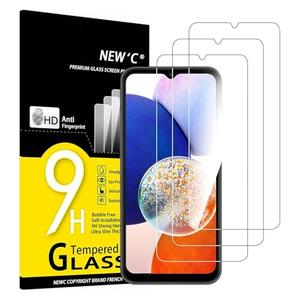 NEW'C 3 Pack Designed for Samsung Galaxy A14 5G/4G, M14 5G Screen Protector Tempered Glass, Scratch Resistant, Bubble Free, Ultra Resista Transparent